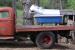 Bubbles on Flatbed welded metal hippo yard art sculpture