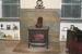 Fireplace with matched natural stone grain